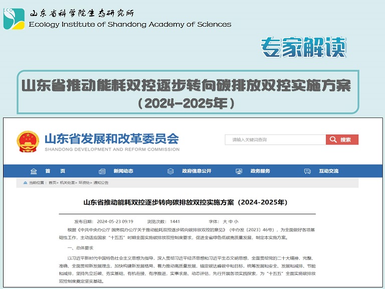 关于《山东省推动能耗双控逐步转向碳排放双控 实施方案(2024-2025年)》政策解读
